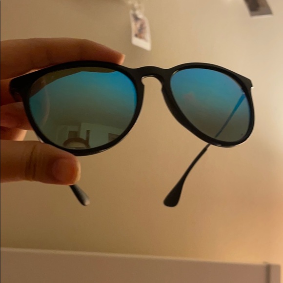 Blue reflective ray ban w/case - Picture 1 of 5